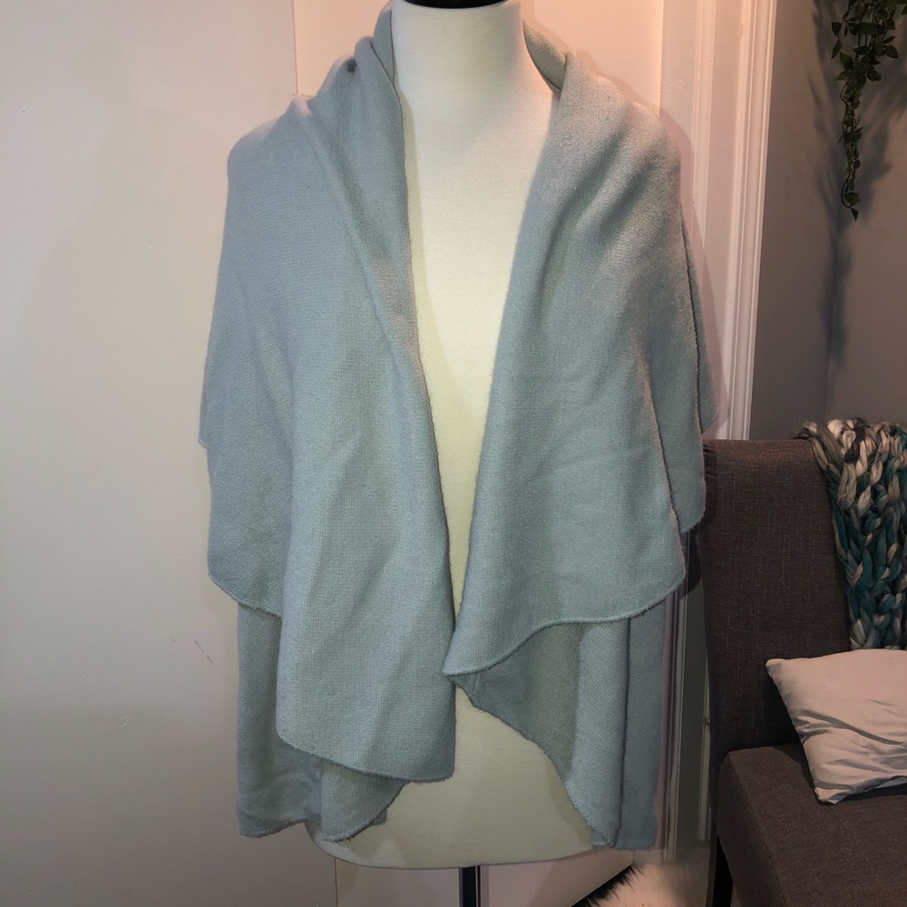 Mint green look wrap cardigan vest